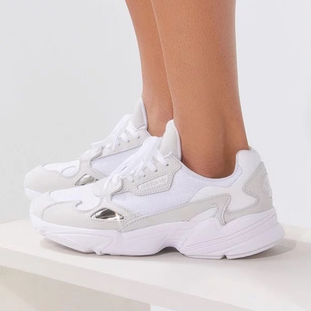 Adidas falcon Cream and White Running Shoes